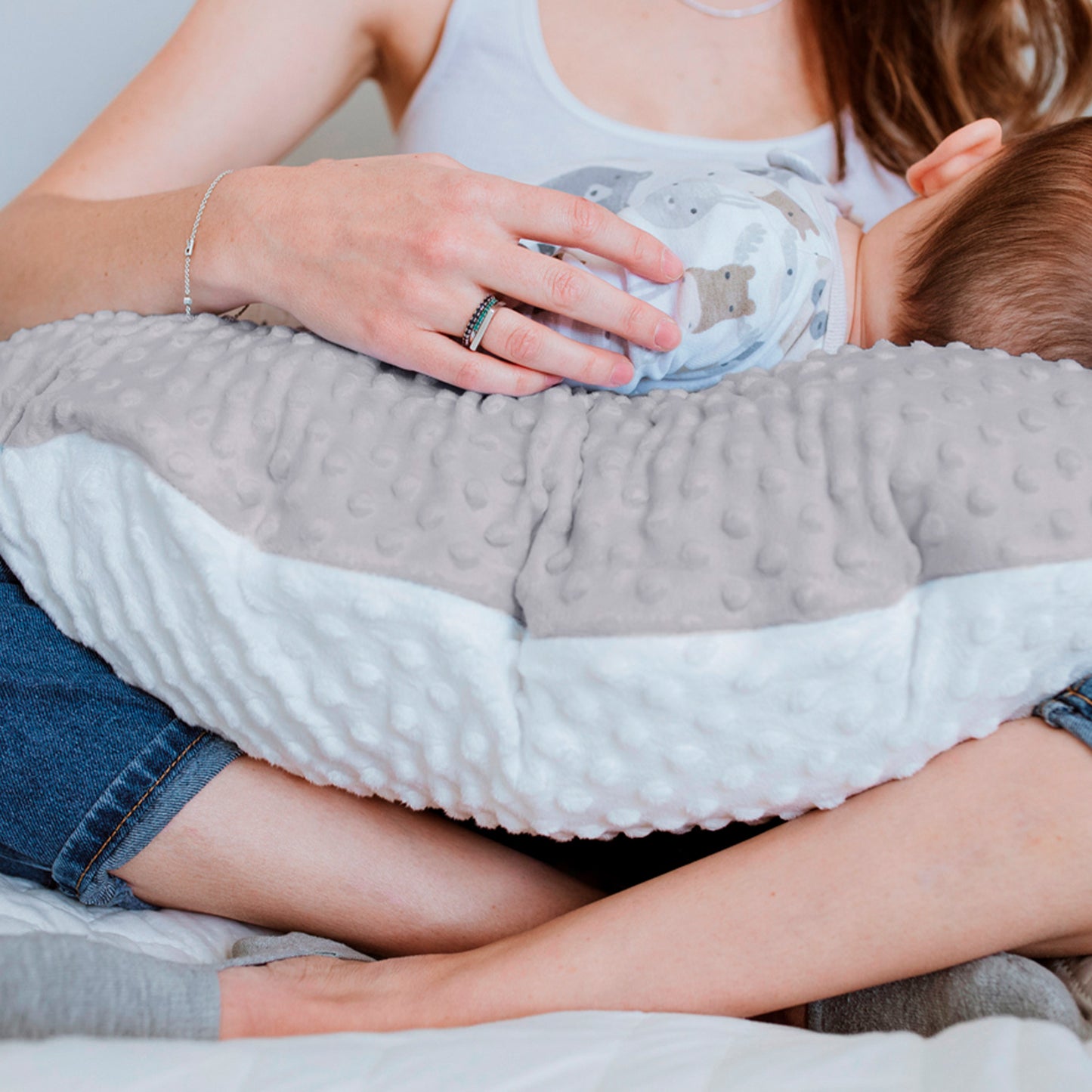 Almohada de Lactancia (Cojín Amamantar Bebés Niños Biberón)