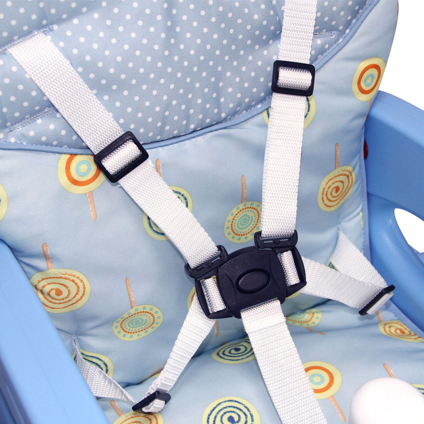 Silla de Comer 2 En 1 Bebeglo Azul Celeste