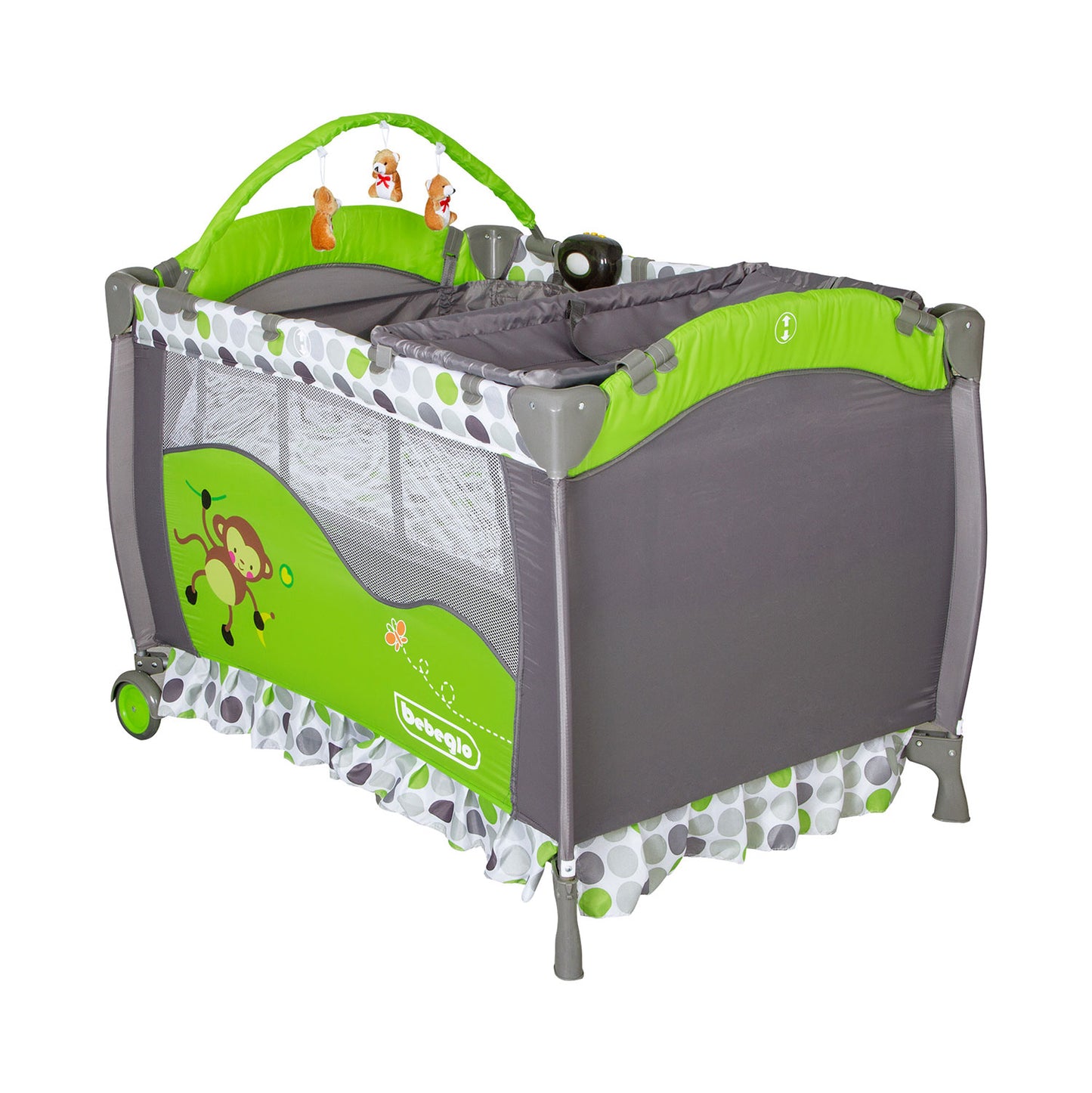 Cuna Corral Pack & Play Bebeglo Verde Oliva