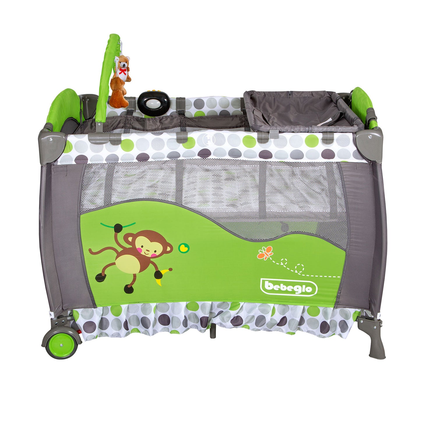 Cuna Corral Pack & Play Bebeglo Verde Oliva